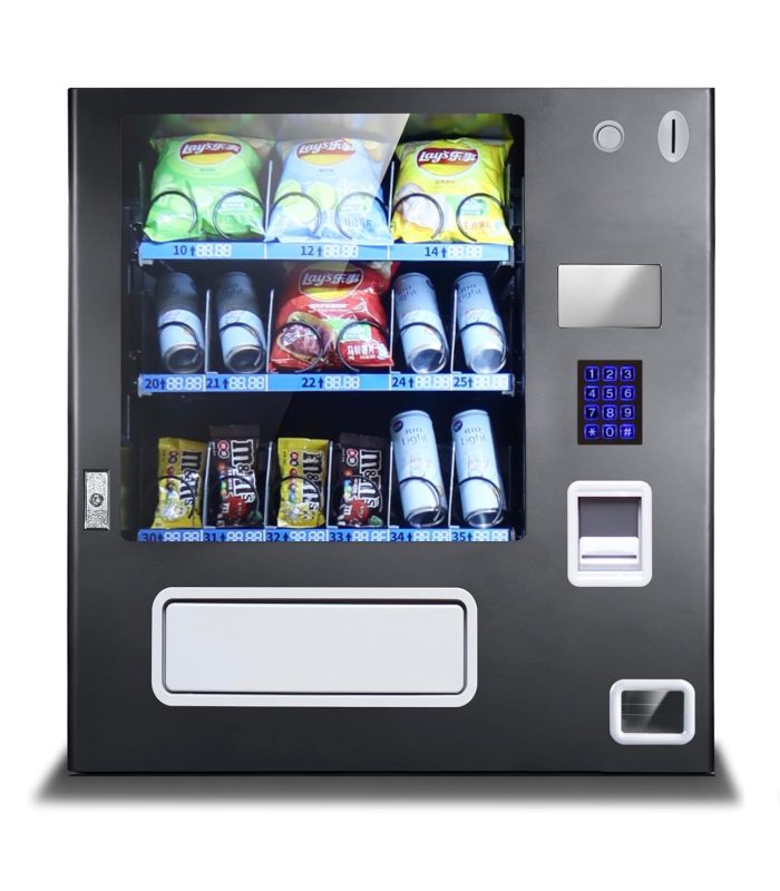 KOOLVending Table Top Compact Versatile Combo Vending Machine with LED Glass Front