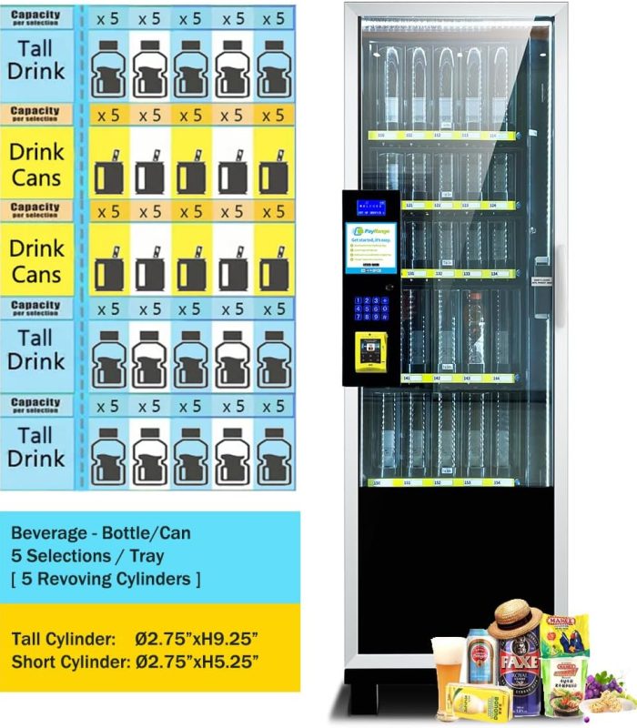 KOOLVending Medium Revolving Beverage Vending Machine